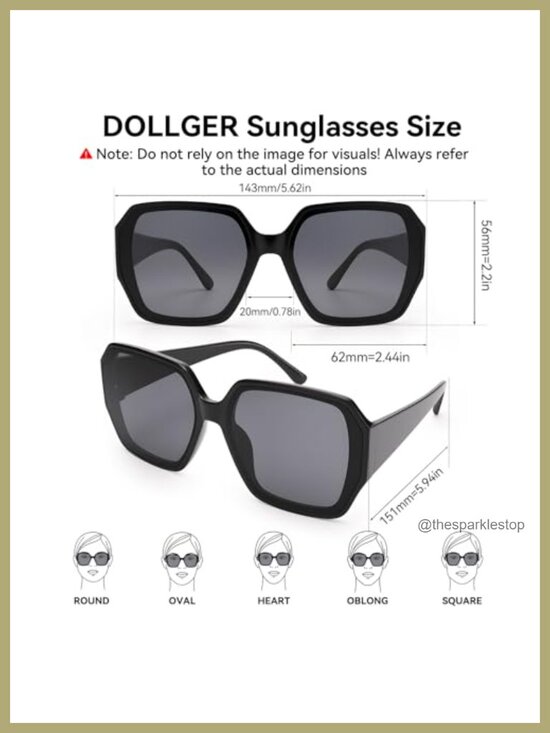 Oversized Square Sunglasses for Women Trendy UV400 Protection main image 5